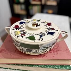 Vintage Johnson Brothers Barn Dance Tureen: English Cottagecore Serving Dish